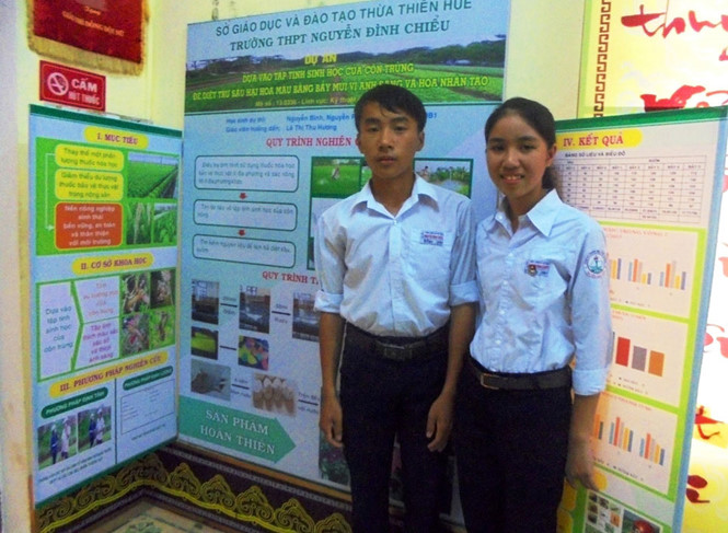 Bảo vệ thực vật: Hai học sinh chế bẫy diệt sâu hại cây trồng - 1